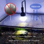 Adjustable Magnetic Fish Tank Lid Net Cover Max 27.5''x 55.1", Aquarium Anti Jumping Mesh Hood Cover with Feeding Window,Terrarium Lid Protect Reptiles from Escaping - Image 5