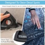 Analan Mini Pet Hair Remover for Car Detailing Supplies, Carpet Dog Hair Remover for Car Interior, Triangle Dog Hair Remover for Auto Detailing, Couch, Furniture, Lint, Carpet(Matte Black) - Image 4