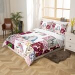 Feelyou Horse Bedding Set King Size Kids, Flral Flower Comforter Cover Set Boys Girls, Horseshoe Western Duvet Cover, Bedspread Cover Room Decor Quilt Cover,No Stuffing - Image 3