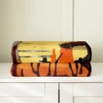 Cowboy Bed Blanket All Seasons,Western Country Style Horse Flannel Blanket for Room Decor,Sunset Landscape Fleece Blanket for Kids,Super Soft Blanket,Twin 60"x80" - Image 5