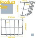 Hay Feeder Goat, 24 Gallon Multiple Sided Wall Mount Hay Rack, Heavy Duty Hay Feeder for Livestock Horse Goat Sheep Donkey Indoor Outdoor Uses 2 PCS - Image 3