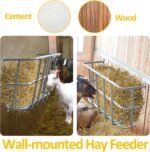 Hay Feeder Goat, 24 Gallon Multiple Sided Wall Mount Hay Rack, Heavy Duty Hay Feeder for Livestock Horse Goat Sheep Donkey Indoor Outdoor Uses 2 PCS - Image 4