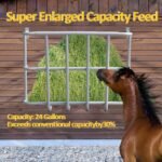 Hay Feeder Goat, 24 Gallon Multiple Sided Wall Mount Hay Rack, Heavy Duty Hay Feeder for Livestock Horse Goat Sheep Donkey Indoor Outdoor Uses 2 PCS - Image 5