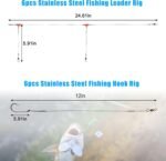 Surf Fishing Tackle Kit Ocean Saltwater Fishing Lures Surf Fishing Gear Fish Finder Rigs Pompano Rig Pyramid Sinker Weight Fishing Hooks Swivels Various Accessories - Image 5