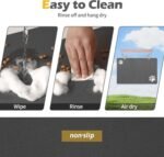 Pet Feeding Mat-Absorbent Dog Mat for Food and Water Bowl-Dog Accessories Pet Supplies-Dog Water Bowl for Messy Drinkers-No Stains Quick Dry Dog Water Dispenser Mat (12"x19", Dark Grey) - Image 6