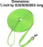 Hi Kiss Dog/Puppy Obedience Recall Training Agility Lead - 15ft 20ft 30ft 50ft 100ft Training Leash - Great for Training, Play, Camping, or Backyard (15 Feet, Green) - Image 5