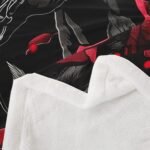 Manfei Horse Throw Blanket Black Hat Red Roses Fuzzy Blanket, Wild Animal Theme Blanket for Bed Couch Sofa, Kids Boys Girls Room Decor, Soft and Breathable Fleece Blanket(60 x 80 Inches) - Image 5