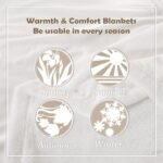 Feelyou Horse Fleece Throw Blanket Throw 50"x60" Kids, Flral Flower Fuzzy Blanket for Bed Sofa Couch, Horseshoe Western Sherpa Blanket, Fuzzy Blanket Room Decor - Image 8