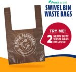 Arm & Hammer Pooper Scooper Swivel Bin & Rake Dog Poop Scooper, Black (2 Scented Waste Bags Included) - Image 8