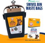 Arm & Hammer Pooper Scooper Swivel Bin & Rake Dog Poop Scooper, Black (2 Scented Waste Bags Included) - Image 9