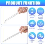 Small Aquarium Tweezers 2PCS Feeding Tongs Straight Tweezer and Curved Tweezer Fish Tank Aquascape Tools for Salt & Fresh Water Fish Tank - Image 3