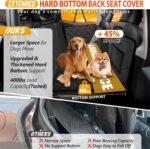 Back Seat Extender for Dogs-Large Space, Dog Car Seat Cover Hard Bottom Holds 400lbs, Sturdy Backseat Extender for Dogs, Waterproof Dog Hammock for Car Dog Car Bed for Car, SUV, Truck - Image 3
