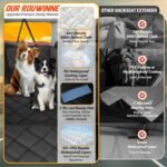 Back Seat Extender for Dogs-Large Space, Dog Car Seat Cover Hard Bottom Holds 400lbs, Sturdy Backseat Extender for Dogs, Waterproof Dog Hammock for Car Dog Car Bed for Car, SUV, Truck - Image 4