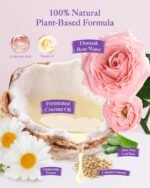 HICC PET Cleaning Deodorizing Wipes for Dogs & Cats, Nourish Fur Coconut Oil Pet Grooming Wipes, Plant-Based Dog Wipes for Paws, Butt, Face, Body - Hypoallergenic (Rose Scent) - Image 4