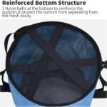 Horse Feed Bag Heavy Duty Textilene Mesh Feed Rite Bag with Adjustable Strap and Comfortable Neck Pad,Reinforced Bottom Stitching,Quick Clip Buckle and Spill-Proof Grain Feed Bag(Blue,L) - Image 5