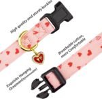 Cotton Handmade Dog Collar Cute and Distinctive Patterns Pink Strawberries with Pendant Cute Dog Collars for Small Medium Large Dogs Girl Dogs Boy Dogs S - Image 3