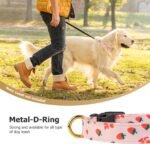 Cotton Handmade Dog Collar Cute and Distinctive Patterns Pink Strawberries with Pendant Cute Dog Collars for Small Medium Large Dogs Girl Dogs Boy Dogs S - Image 7