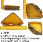 Reptile Feeder Resin Bowl Amphibian Reptile Bowl for Reptile Lizard Gecko Bearded Dragon Turtle - Image 4