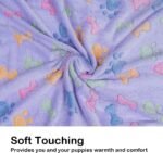 Dono 1 Pack 3 Dog Blanket Soft Fluffy Fleece Blanket for Small, Medium and Large Dogs - Paw Print Pink Pet Blanket Mat - Image 6
