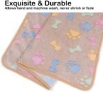 Dono 1 Pack 3 Dog Blanket Soft Fluffy Fleece Blanket for Small, Medium and Large Dogs - Paw Print Pink Pet Blanket Mat - Image 7