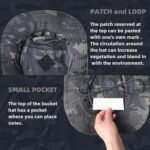 Camo Boonie Sun Hat with Face Mask UV Protection Fishing Hat Bucket Hat for Hunting Hiking Military Tactical Safari - Image 6