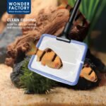 Wonderfactory5 in 1 Aquarium Cleaning Tool Kit, Kit Fish Tank Cleaning Kit for 1-5 Gallon Tank with Fish Tank Brush, Scrubber Pads, Fish net, Gravel Rake, Water Plant Clip - Image 3