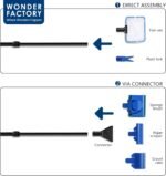Wonderfactory5 in 1 Aquarium Cleaning Tool Kit, Kit Fish Tank Cleaning Kit for 1-5 Gallon Tank with Fish Tank Brush, Scrubber Pads, Fish net, Gravel Rake, Water Plant Clip - Image 7