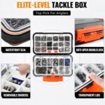PLUSINNO 264/397pcs Fishing Accessories Kit, Organized Fishing Tackle Box with Tackle Included, Fishing Hooks, Fishing Weights Sinkers, Swivels, Beads, Fishing Gear Set Equipment for Bass Trout - Image 4