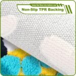 Cute Bathroom Rugs Hot Pink Bath Mats for Bathroom Funny Smile Fish Bath Rug Absorbent Non Slip Shaggy Carpets for Shower Tub 20"x35" - Image 5