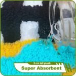 Cute Bathroom Rugs Hot Pink Bath Mats for Bathroom Funny Smile Fish Bath Rug Absorbent Non Slip Shaggy Carpets for Shower Tub 20"x35" - Image 6