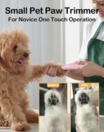 LEYOUFU Dog Paw Trimmer for Grooming, Cordless Electric Small Pet Grooming Clippers Hair Trimmer for Dogs Cats, Low Noise for Trimming Pet's Hair Around Paws, Eyes, Ears, Face, Rump (Pink) - Image 3