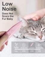 LEYOUFU Dog Paw Trimmer for Grooming, Cordless Electric Small Pet Grooming Clippers Hair Trimmer for Dogs Cats, Low Noise for Trimming Pet's Hair Around Paws, Eyes, Ears, Face, Rump (Pink) - Image 5