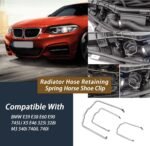 154 23 Radiator Hose Retaining Spring Horse Shoe Clip/Radiator Hose Retaining Clip/Radiator Hose Clip Compatible With BMW E39 E38 E60 E90 745Li X5 E46 325i 328i M3 540i 740iL 740i - Image 3