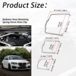 154 23 Radiator Hose Retaining Spring Horse Shoe Clip/Radiator Hose Retaining Clip/Radiator Hose Clip Compatible With BMW E39 E38 E60 E90 745Li X5 E46 325i 328i M3 540i 740iL 740i - Image 4