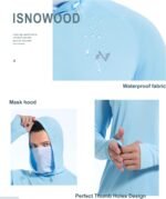 isnowood Sun Shirt UPF 50+ Men's Fishing Long Sleeve UV Protection Hoodie Hiking Rash Guard Swimming Running - Image 5