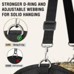 7CDXD 2 Pcs Hay Feeder Bag,1280D Hay Bags for Horses, Goat Hay Feeder, Hay Bags with Stronger Metal Snap Fasteners, Heavy Adjustable Straps - Image 4