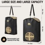7CDXD 2 Pcs Hay Feeder Bag,1280D Hay Bags for Horses, Goat Hay Feeder, Hay Bags with Stronger Metal Snap Fasteners, Heavy Adjustable Straps - Image 5