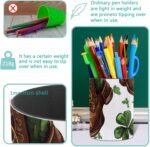 Pencil Holder for Desk, St Patrick Day Green Shamrocks and Horseshoes Pen Holder Pencil Cup Makeup Brush Holder Organizer for Home Office School Stationery Supplies - Image 4