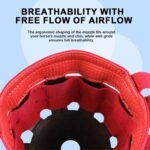 Harrison Howard Horse Grazing Muzzle Feed Bag Comfortable Breathable Horse Feeder with Adjustable Strap Red Medium - Image 3