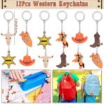 Western Cowboy Party Favors Rodeo Birthday Supplies for Kids Miniature Horse Toys Straw Silicone Bracelet Keychain Sticker Filler Goodie Bag Stuffers, Cowboy Western Party Favors Supplies - Image 6