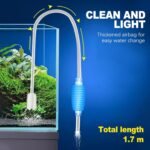 CoguZed 65'' Siphon Pump for Fish Tank, Aquarium & Fish Tank Siphon Pumps and Gravel Cleaners, Gravel Vacuum for Aquarium, Fish Tank Vacuum Gravel Cleaner, Quick Assembly - Image 3