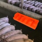 Piggy Trough Livestock Manger Feed Dispenser for Pig Piglet Feed Dispenser Pannage Feeder Farm Supply Livestock Trough Hanging Wall Pig Feeder Plastic Pig Feeder Pig Feeding Trough - Image 5