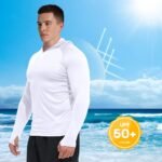 GKVK Men's Rash Guard Hoodie Shirts SPF UPF 50+ UV Sun Protection Long Sleeve Swim Shirt Lightweight Quick Dry Athletic - Image 5