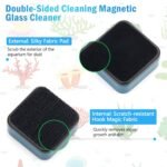 Mini Aquarium Glass Cleaner Magnet Brush with 2 PCS Aquarium Tweezers, Magnetic Glass Cleaner Brush Aquarium Scrubber Magnetic Algae Scraper for Fish Tank Glass Cleaning Tools - Image 4
