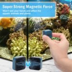Mini Aquarium Glass Cleaner Magnet Brush with 2 PCS Aquarium Tweezers, Magnetic Glass Cleaner Brush Aquarium Scrubber Magnetic Algae Scraper for Fish Tank Glass Cleaning Tools - Image 6