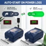 AQQA Aquarium Air Pump,AC/DC Battery Air Pump for Pond Fish Tank,9 Gear Adjustable Air Volume,IPX6 Waterproof Rechargeable Bubbler Aerator for Outdoor Fishing Breed Aquatics (20W) - Image 6