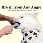 Jasper Dog Toothbrush, 360º Dog Tooth Brushing Kit, Cat Toothbrush, Dog Teeth Cleaning, Dog Finger Toothbrush, Dog Tooth Brush for Small & Large Pets, Dog Toothpaste Not Included, 4-Pack Blue - Image 5