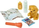 Barbie Self-Care Doll, Brunette Posable Hiking Doll with Puppy & Accessories Including Backpack Pet Carrier & Camera - Image 4
