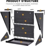 Hay Feeder for Goats 25 Gallon Horse Hay Rack Wall Mount 2 in 1 Hay and Grain Feeder Metal Livestock Mineral Feeders for Sheep Nigerian Dwarf Goats, Hanging, Adjustable - Image 7