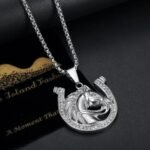 NEGS Lucky Horse Pendant Punk Rock Stainless Steel Necklace, 2pcs 20 24 Inch Layered Chains Hip Hop Horseshoe Jewelry Animal Gift For Men Women - Image 4